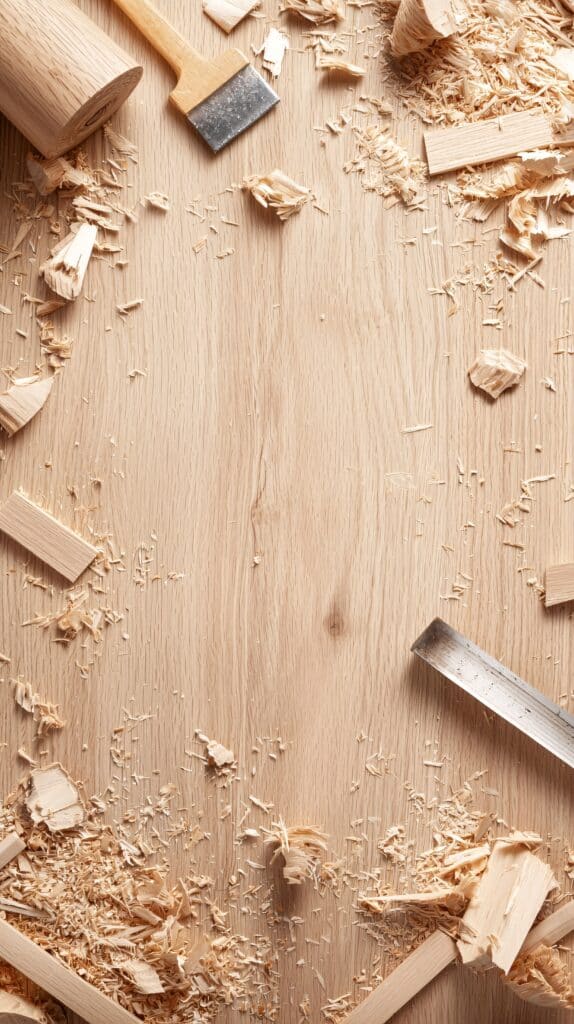 Handmade woodworking tools, detail of fine chisels and planes, worn handles showing dedication, focus on tradition and quality materials